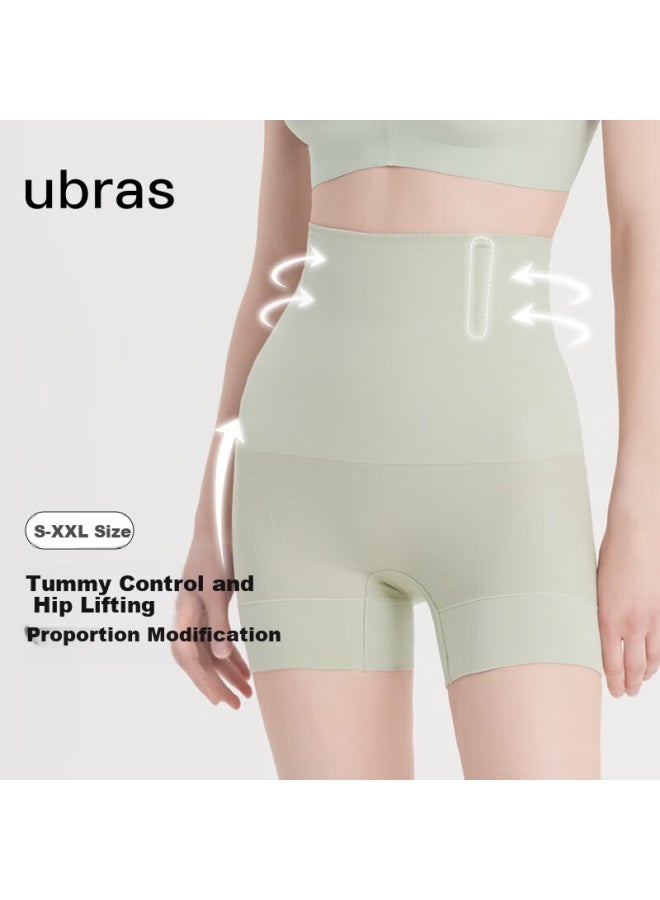 Ubras High Waist Tummy Control Lifting Compression Shapewear Waist Trainer Slimming Women's Underwear Women's Sage Three-quarter Pants XL - Image 1