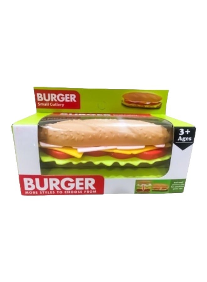 لعبة مجموعة أدوات المائدة السريعة من برغر للأطفال - Image 3