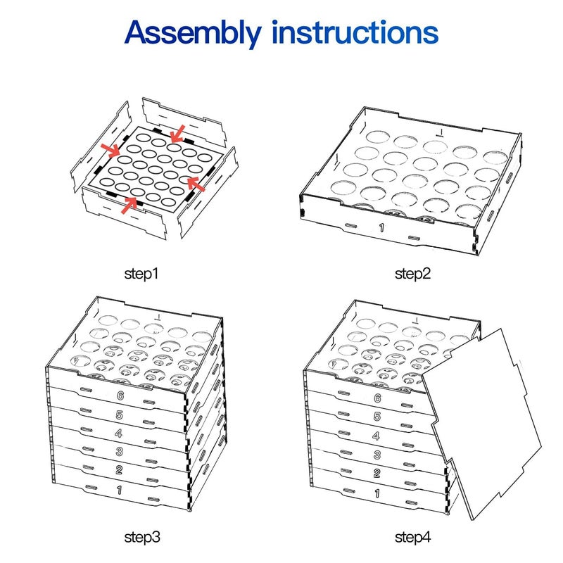 JOYABEST 6 Tray Building Blocks Sorter Sifter,Building Storage Block Sorter Organizer,Portable Storage Brick Box for Building Blocks 5 Different Sizes Sorter Block Sorter Sifter Brick Storage with Roller - Image 5