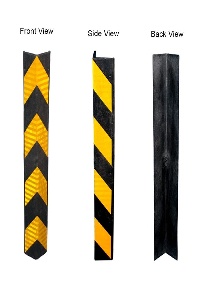 MINSALES 800mm L-Shaped Rubber Corner Guard - Pack of 2 with Yellow Reflective Tape | High Visibility Parking Pillar Protector for Garage, Warehouse, and Wall Protection - Image 4