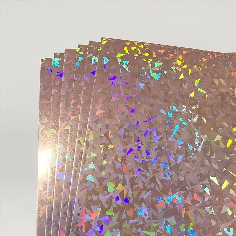 ورق الهولوغرام 24 ورقة 250 جرام ورق معدني لصنع البطاقات اليدوية وأعمال القصاصات والحرف - Image 5