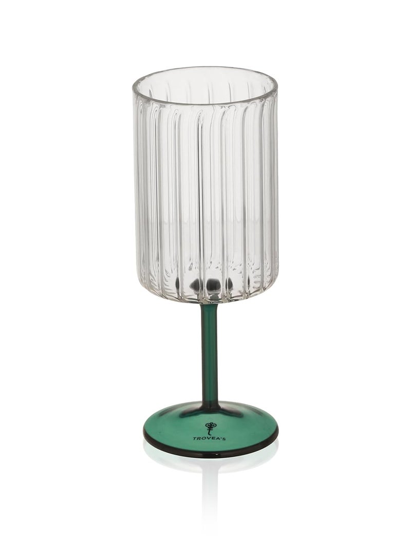 Trovea's Teal Ripple Wine Glass(Pack of 2) Wine & Wine Based Cocktails, Mocktails - Image 3