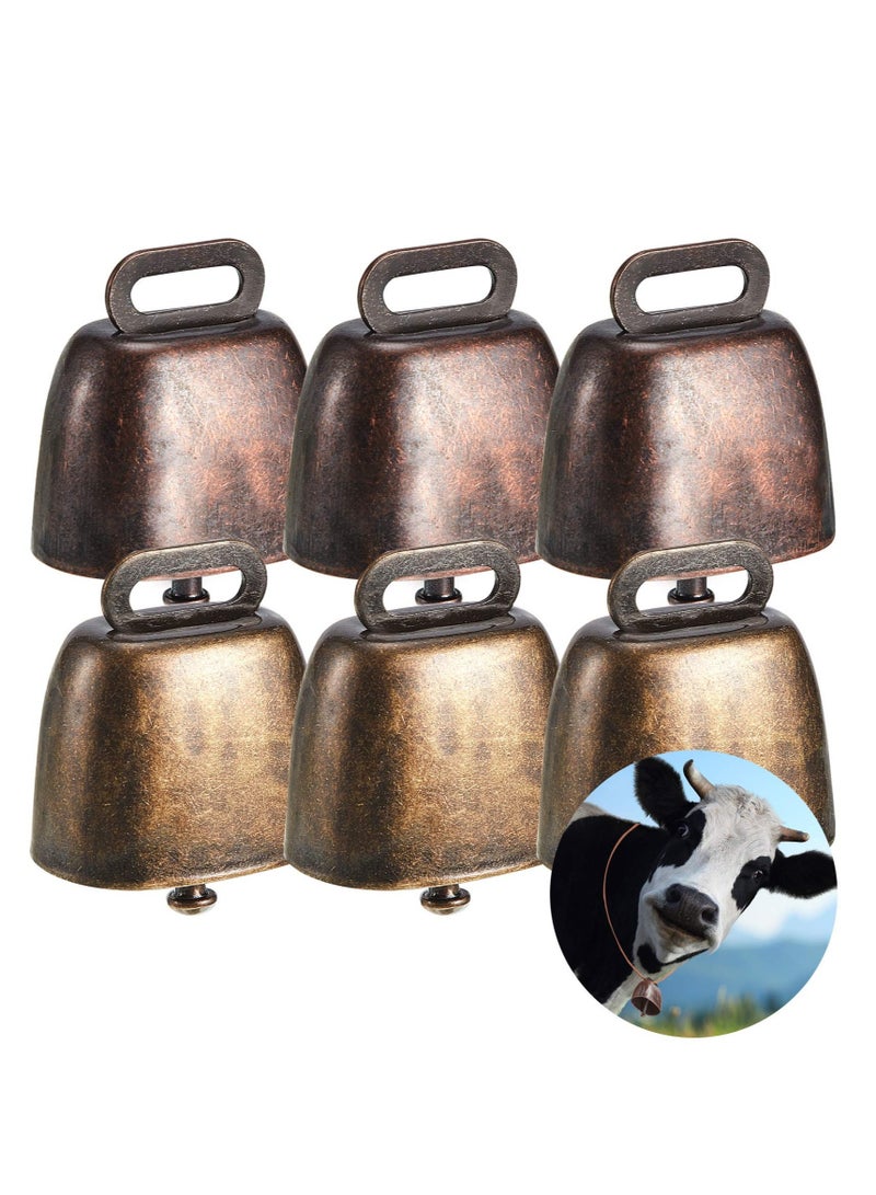 سيوسي كاشف هورس غنم رعي أجراس النحاس الصغيرة أجراس النحاس النحاس الماعز مزرعة الجرس البرونزي الصاخب أجراس الحديد الحصان الحديد الحصان للديكور ، 2 قطعة (6 قطع) - Image 1