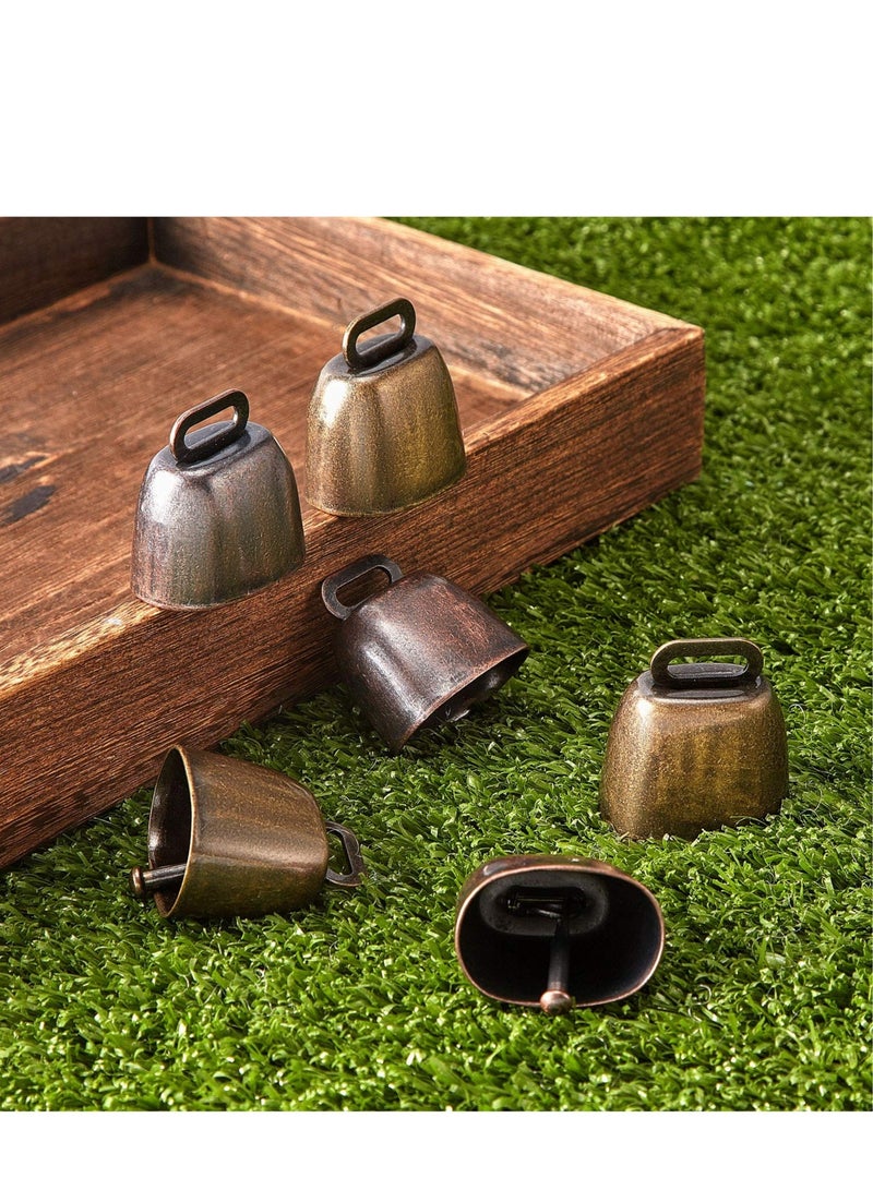 سيوسي كاشف هورس غنم رعي أجراس النحاس الصغيرة أجراس النحاس النحاس الماعز مزرعة الجرس البرونزي الصاخب أجراس الحديد الحصان الحديد الحصان للديكور ، 2 قطعة (6 قطع) - Image 4