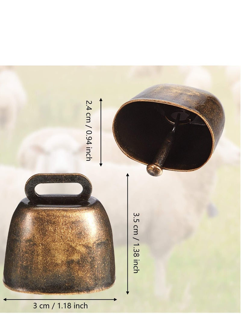 سيوسي كاشف هورس غنم رعي أجراس النحاس الصغيرة أجراس النحاس النحاس الماعز مزرعة الجرس البرونزي الصاخب أجراس الحديد الحصان الحديد الحصان للديكور ، 2 قطعة (6 قطع) - Image 2