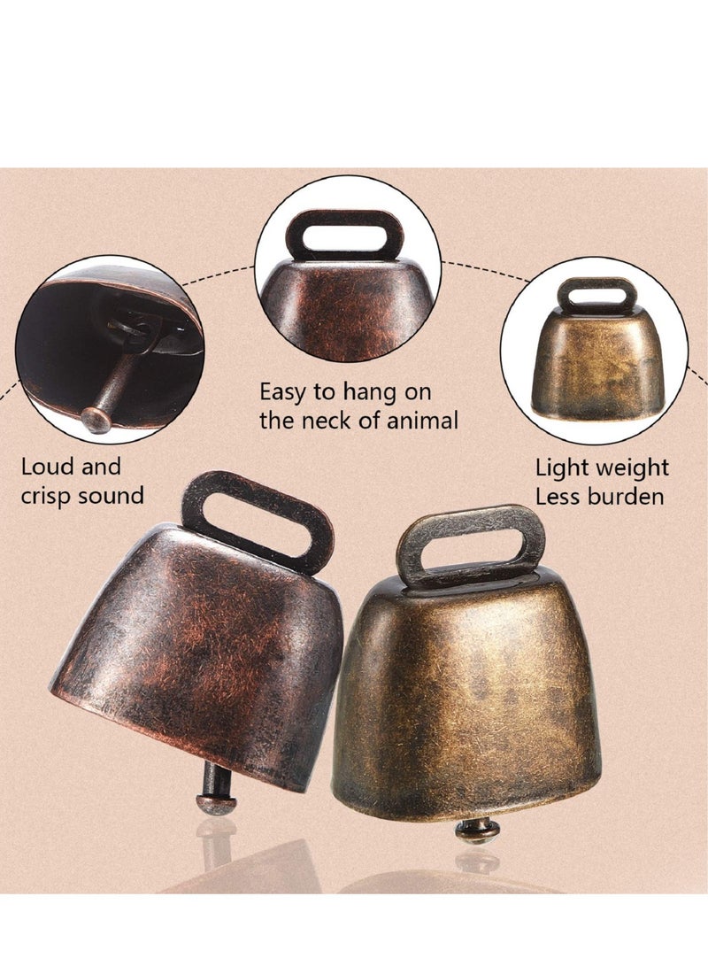 سيوسي كاشف هورس غنم رعي أجراس النحاس الصغيرة أجراس النحاس النحاس الماعز مزرعة الجرس البرونزي الصاخب أجراس الحديد الحصان الحديد الحصان للديكور ، 2 قطعة (6 قطع) - Image 3