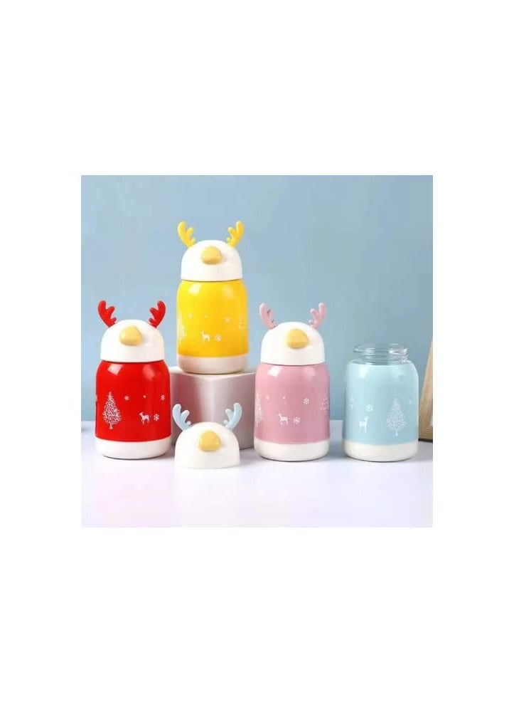 زجاجة مياه للأطفال – ألوان زاهية اللون بينك 380 مل - Image 3