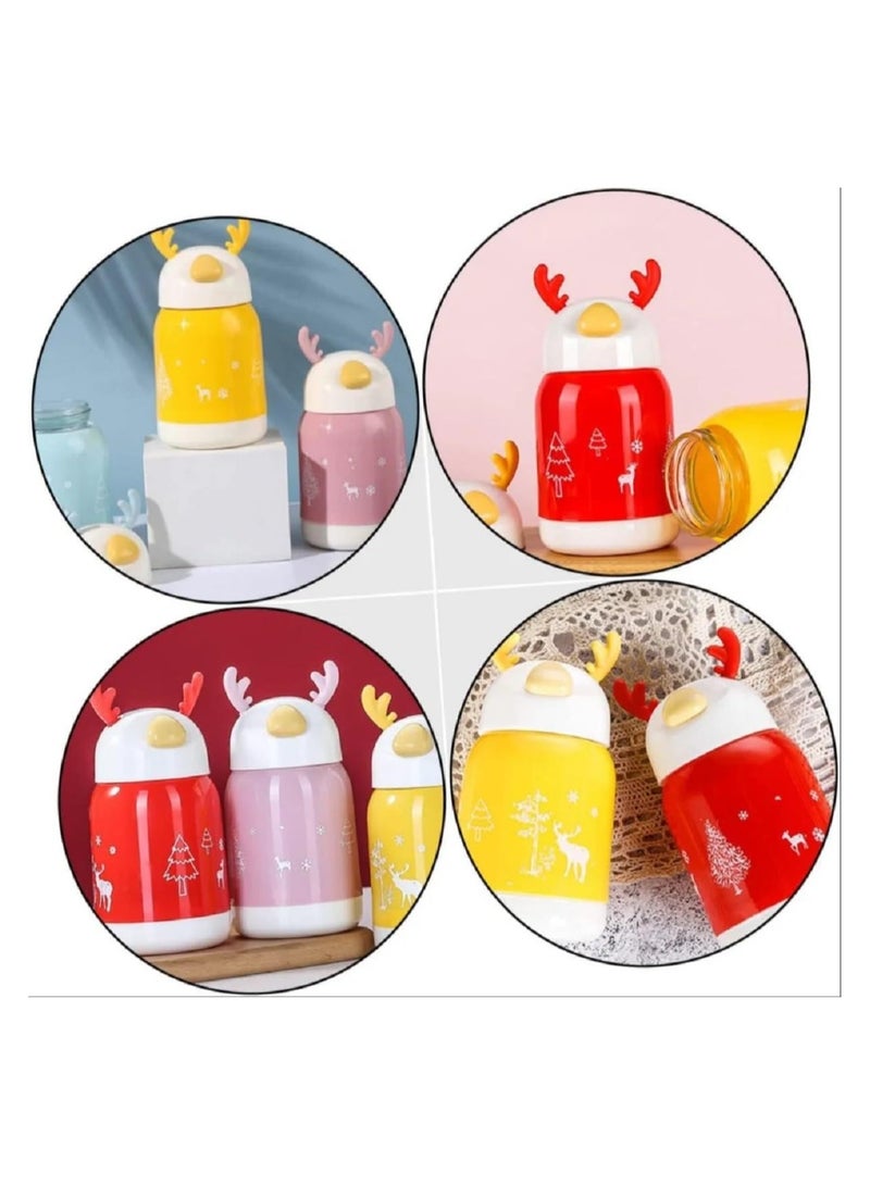 زجاجة مياه للأطفال – ألوان زاهية اللون بينك 380 مل - Image 5