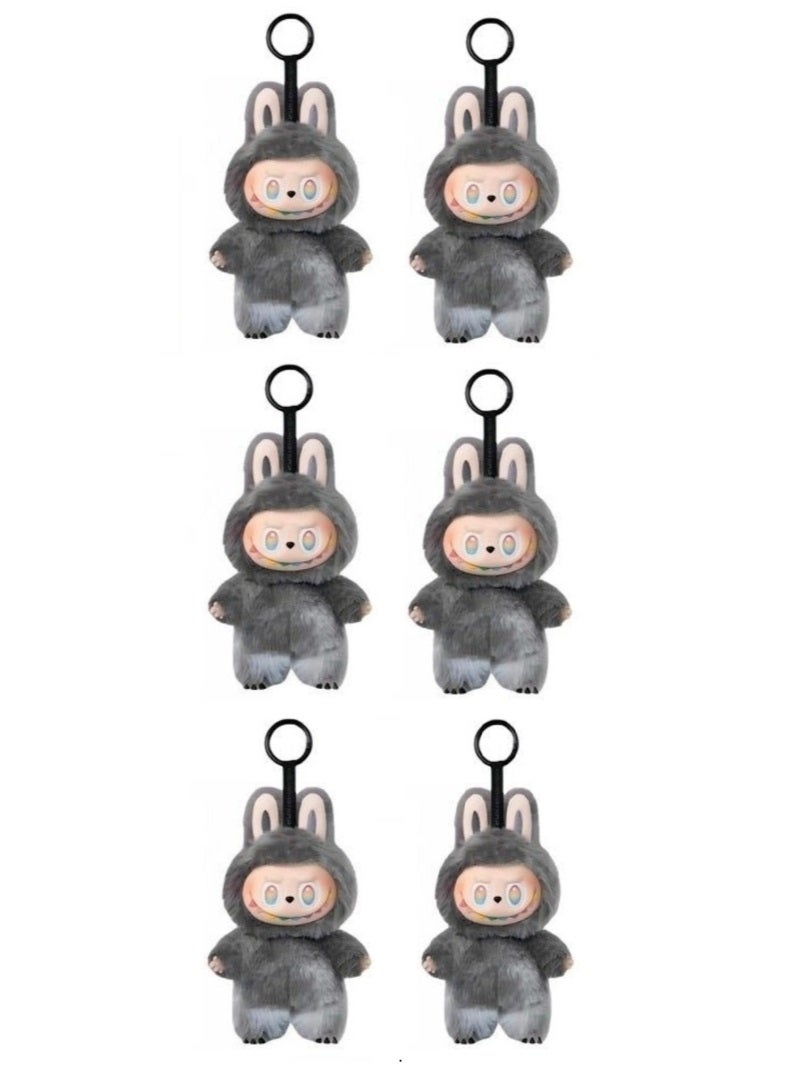 Pop Mart x Bobo & Coco Labubu The Monsters Tasty Macarons Sesame Bean Vinyl Plush PendantPack Of 6