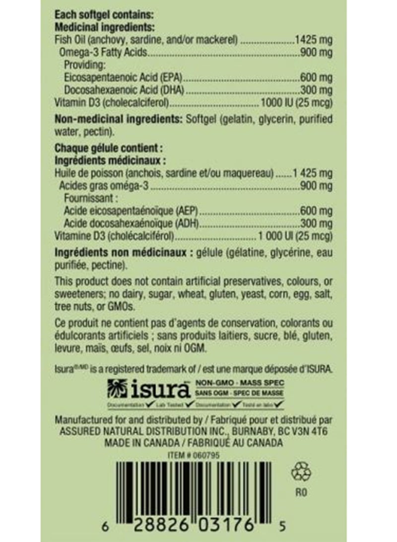 Ultimate Omega-3 900Mg + Vitamin D3 Cap 65'S  - Image 2