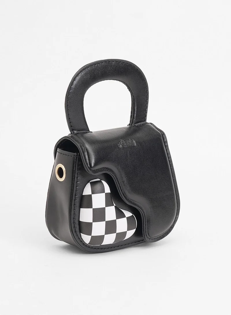 Haute Sauce The Micro Pillow Heart Sling Bag - Onyx Black