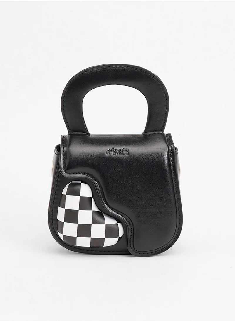 Haute Sauce The Micro Pillow Heart Sling Bag - Onyx Black
