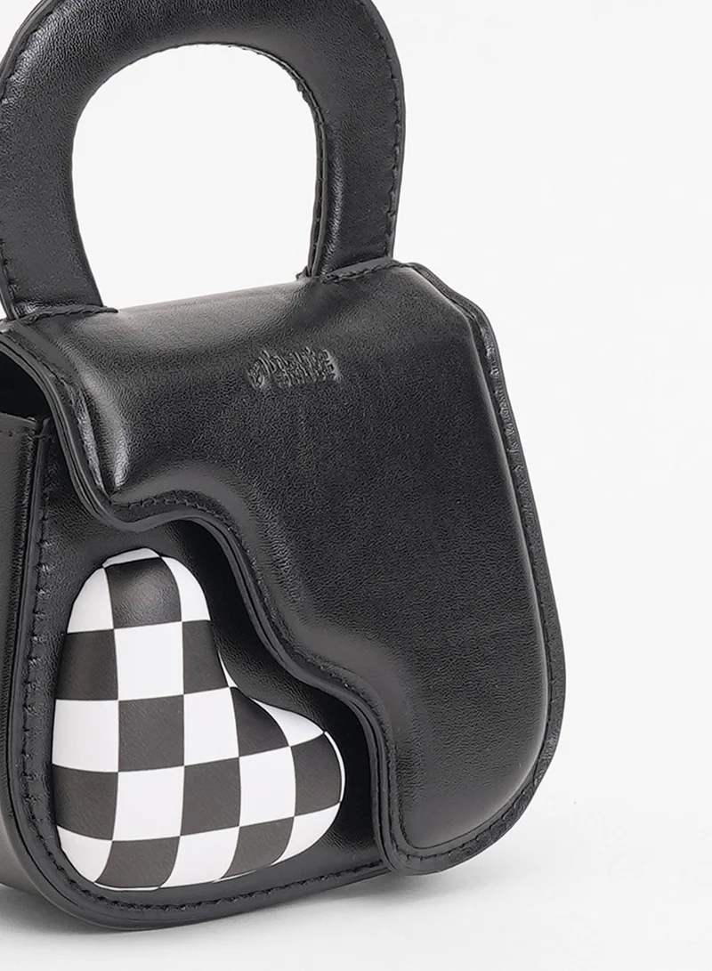 Haute Sauce The Micro Pillow Heart Sling Bag - Onyx Black