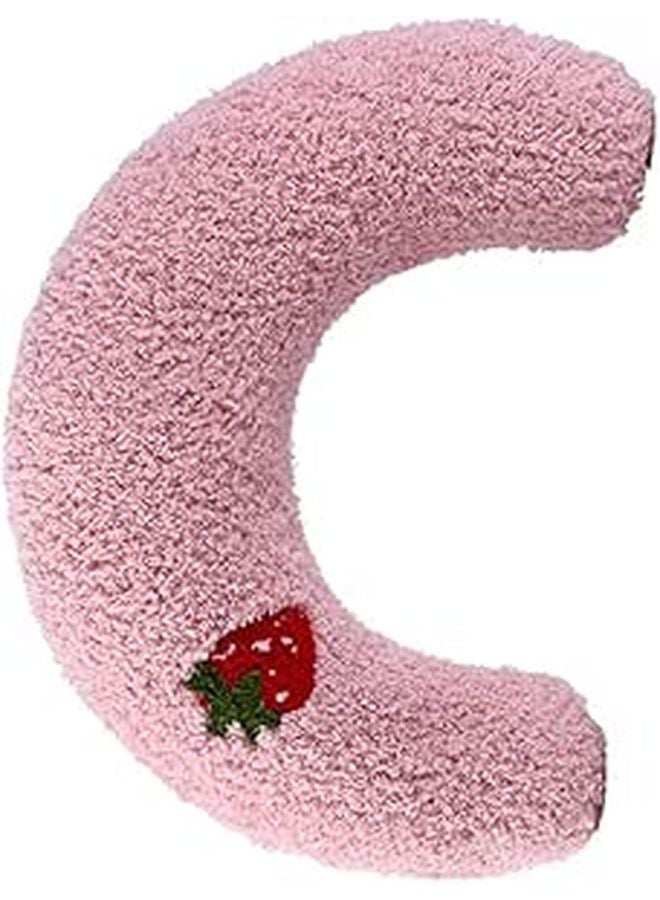U Shaped Cat Pillow for Neck Support Comfortable Sleep Indoor Kittens Beige - Image 1