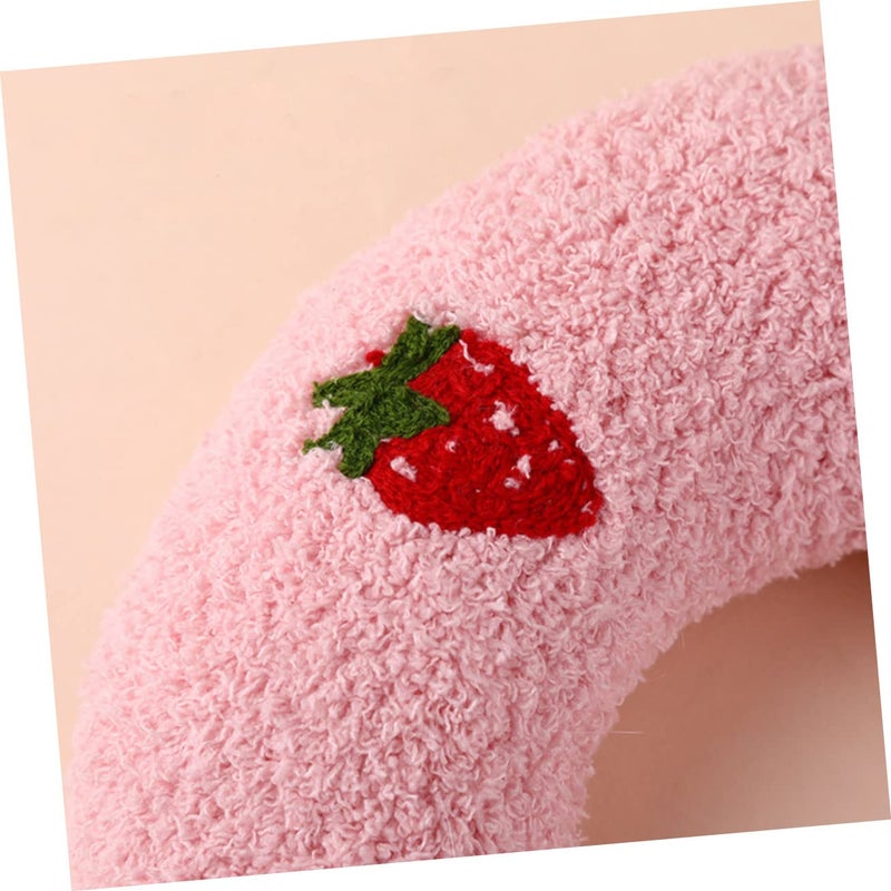 U Shaped Cat Pillow for Neck Support Comfortable Sleep Indoor Kittens Beige - Image 4
