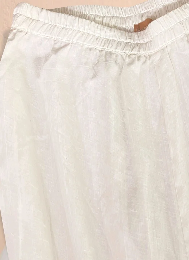 SASSAFRAS Floral Printed Anarkali Kurta with Trouser for Women