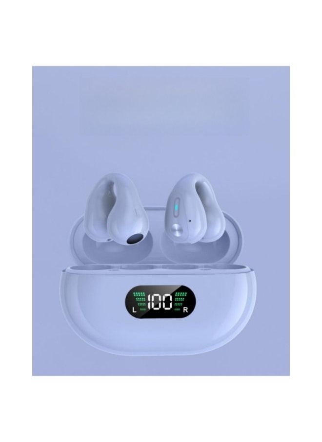 TWS - Ear Clip Bone Conduction Earbuds Open Ears Headphones White - Image 1