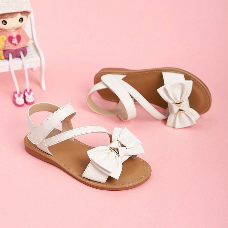 Export Children'S Sandals Bow Versatile Foreign Style Kidsren'S Flats Open-Toe Beach Sandals - Image 2