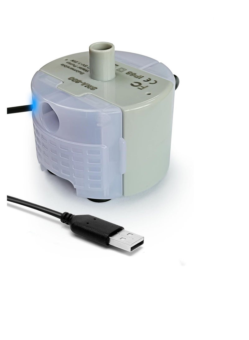 Cat Water Fountain Pump, Cat Fountain Pump Replacement Pump SMA-800 Submersible Motor, Bottom pumping Pet Water Fountain Pump for Stainless Steel Cat Water Dispenser - Image 1