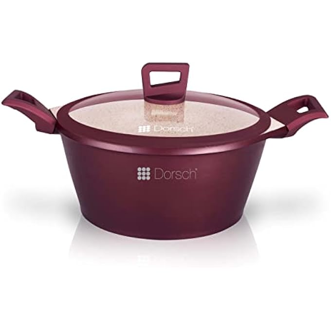 Dorsch Danish Design 28Cm Casserole With Glass Lid  NonStick Ceramic Coating Scratch Resistant Ptfe  PfoaFree Tuv Certified Optimal Heat Distribution Induction Ready 28 Cm - Image 1