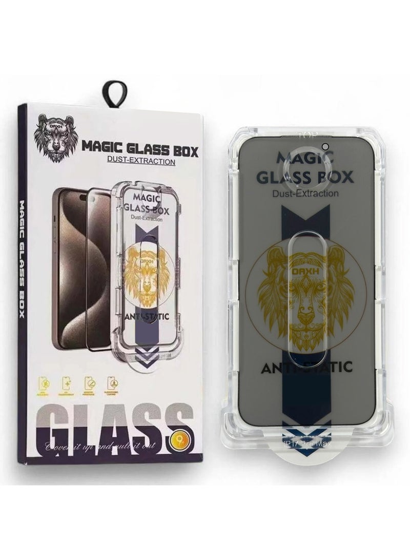 CATANES 2 Pieces Magic Glass Box 3D Tempered Screen Protector for iPhone 17 Pro Max - Anti-Static Easy Install - Image 1
