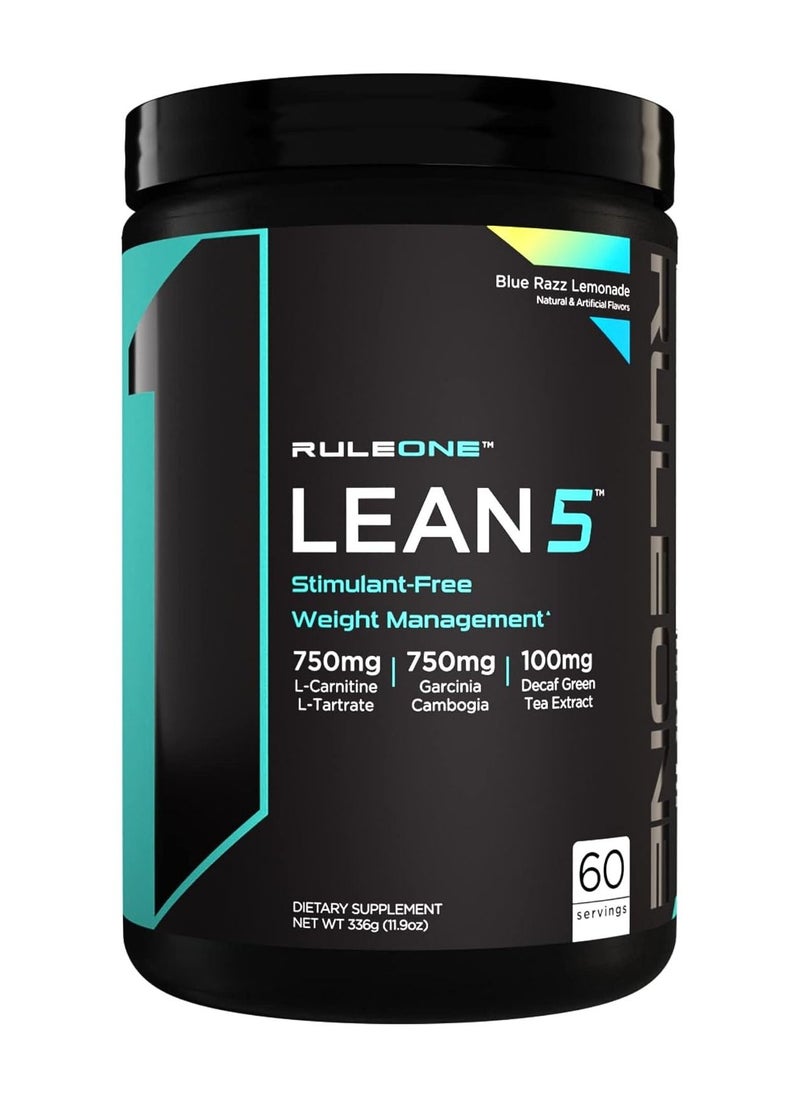 Rule One Proteins - Lean 5 - Blue Razz Lemonade - (60 Servings) - Image 1