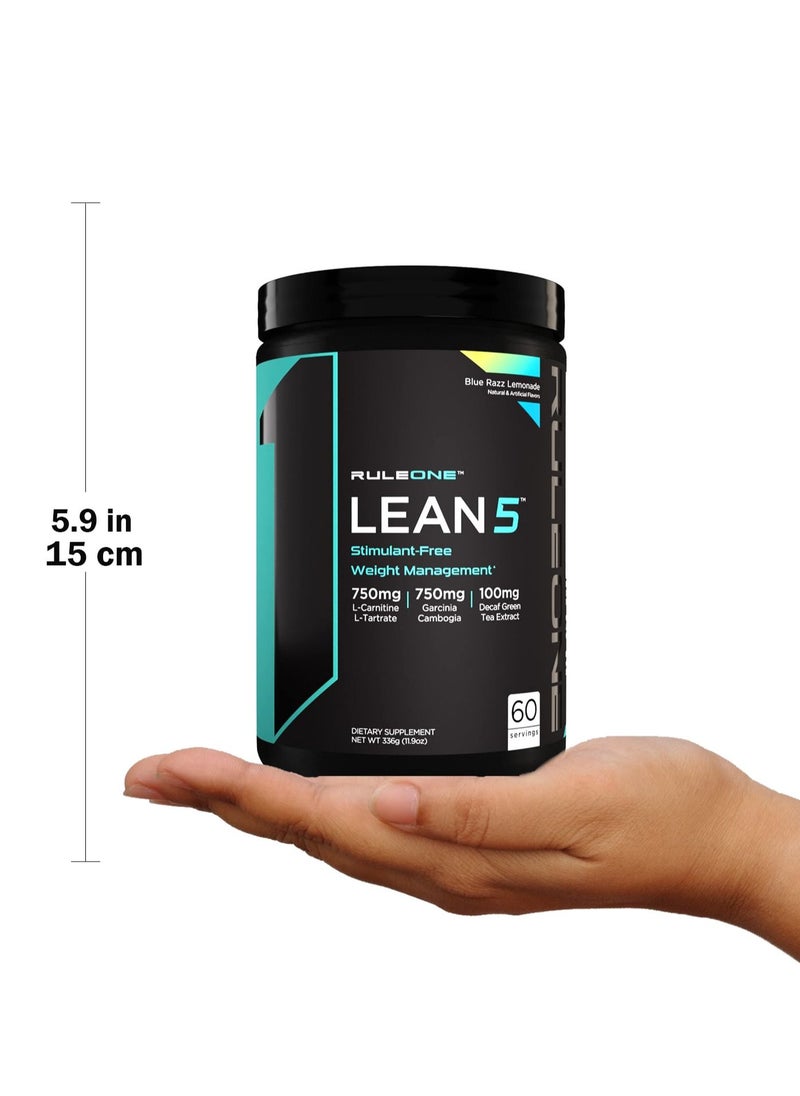 Rule One Proteins - Lean 5 - Blue Razz Lemonade - (60 Servings) - Image 1