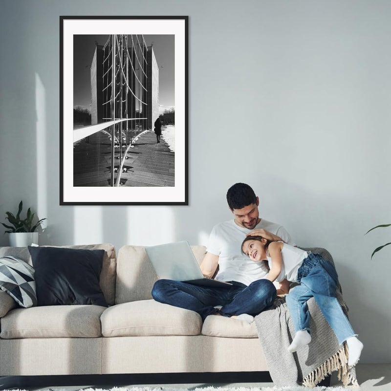 EYMPEU إطار صور EYMPEU، 60 × 90 سم، قطعة واحدة، إطار ملصق للحائط، مناسب للمكاتب والمنازل، أسود - Image 5