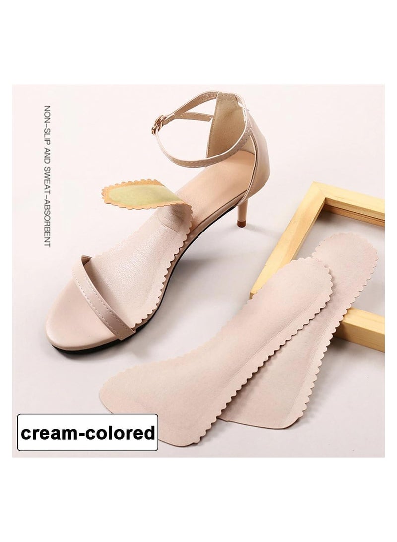 SOLARAE 3 Pair Soft Sweat Absorbing High Heel Insole, Self-Adhesive Non-Slip Invisible Insoles for Sandals, Comfort Breathable Shoe Pads for Women Summer Sandals High Heels Use, 39-40 Size - Image 3
