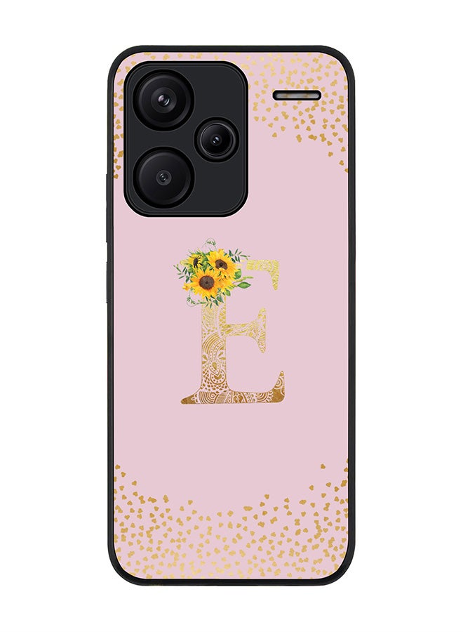 Stylizedd Rugged Case for Xiaomi Redmi Note 13 Pro Plus Case Cover- Custom Monogram Initial Letter Mandala Floral Pattern Alphabet - E(Pink) - Image 1