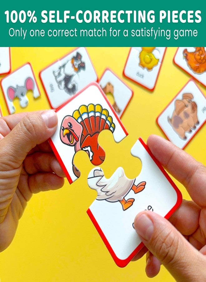 QUOKKA Toddler Puzzles Ages 2-4 - 100% Self-Correcting 16 Matching Pairs of Farm Animals - Educational Toddler Puzzles Ages 1-3 with 32 Pieces - Memory Matching Games for 3-5 Years Old Boys and Girls - Image 3