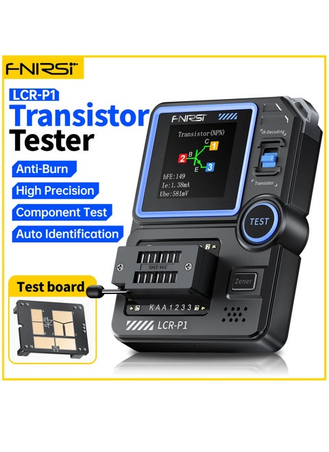 FNIRSI LCR-P1 Transistor Tester, Diode Triode Capacitor Resistance, LCR ESR Meter MOSFET NPN PNP SMD Multifunction Tester