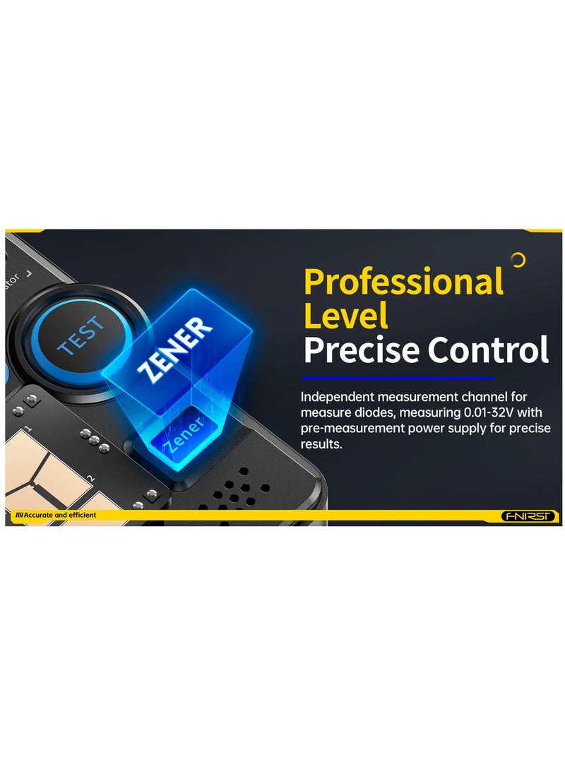 FNIRSI - FNIRSI LCR-P1 Transistor Tester, Diode Triode Capacitor Resistance, LCR ESR Meter MOSFET NPN PNP SMD Multifunction Tester - Image 1