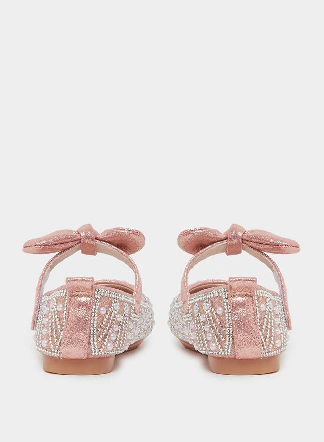 ستايلي حذاء باليرينا مزين بفيونكة - Image 4