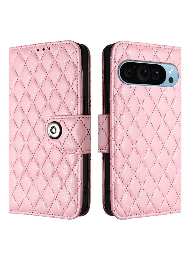 اس-توب جراب لهاتف Google Pixel 9 Pro XL جراب هاتف جلدي قلاب بملمس معيني مع حبل - Image 2