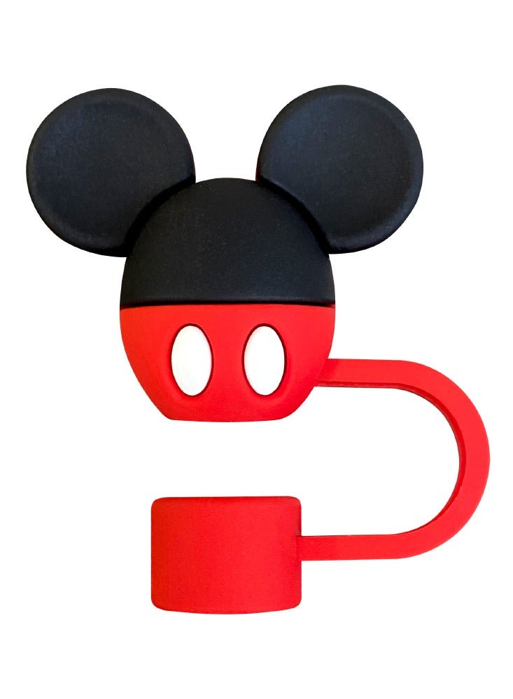 Mickey Cute Straw Caps, Silicone Straw Covers Cap Reusable Drinking Straw Topper Compatible, for Stanley Cups Accessories, Mickey Straw Covers Cap  Toppers