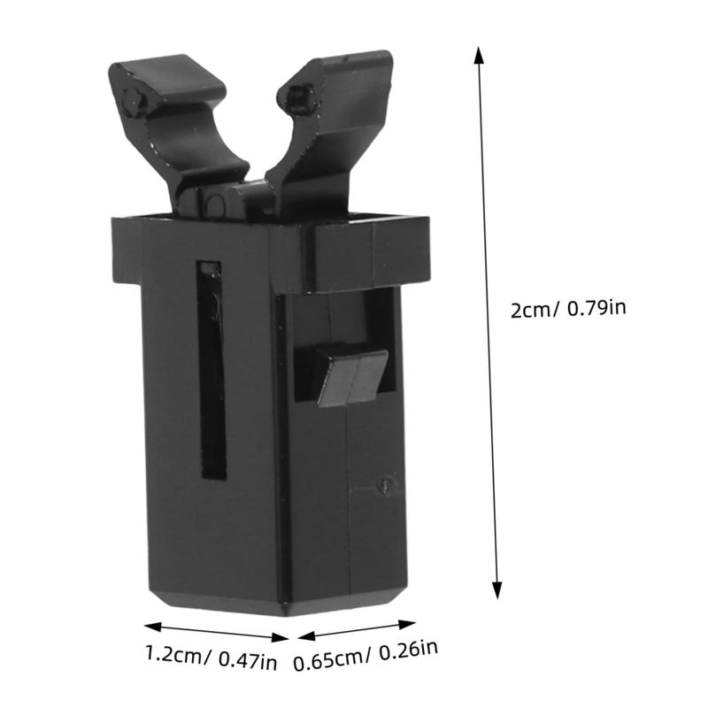 Black Trash Can Lid Latch Replacement Clips 10 Sets Press Buckles for Touch Top Garbage Bin - Image 3