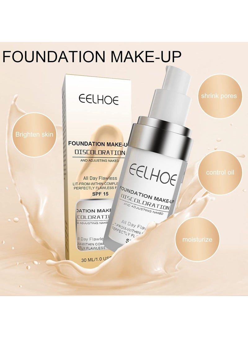 EELHOE Color-Changing Liquid Foundation For Concealer, The Concealer Is Long Lasting Hydrating Moisture, Waterproof, Perspiration Proof And Brightening Skin Tone - Image 2