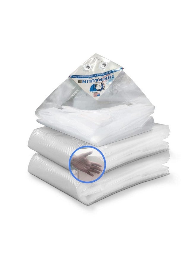 TUFFPAULIN TUFFPAULIN 9FT X 9FT 120 GSM Transparent Tarpaulin Tirpal Tadpatri Tharpai Thadika, Extra Strong, Reinforced Eyelets, UV Resistant, 100% Waterproof Virgin, 6 Layer MLCL 3D Rib Technology-1 No.  - Image 5