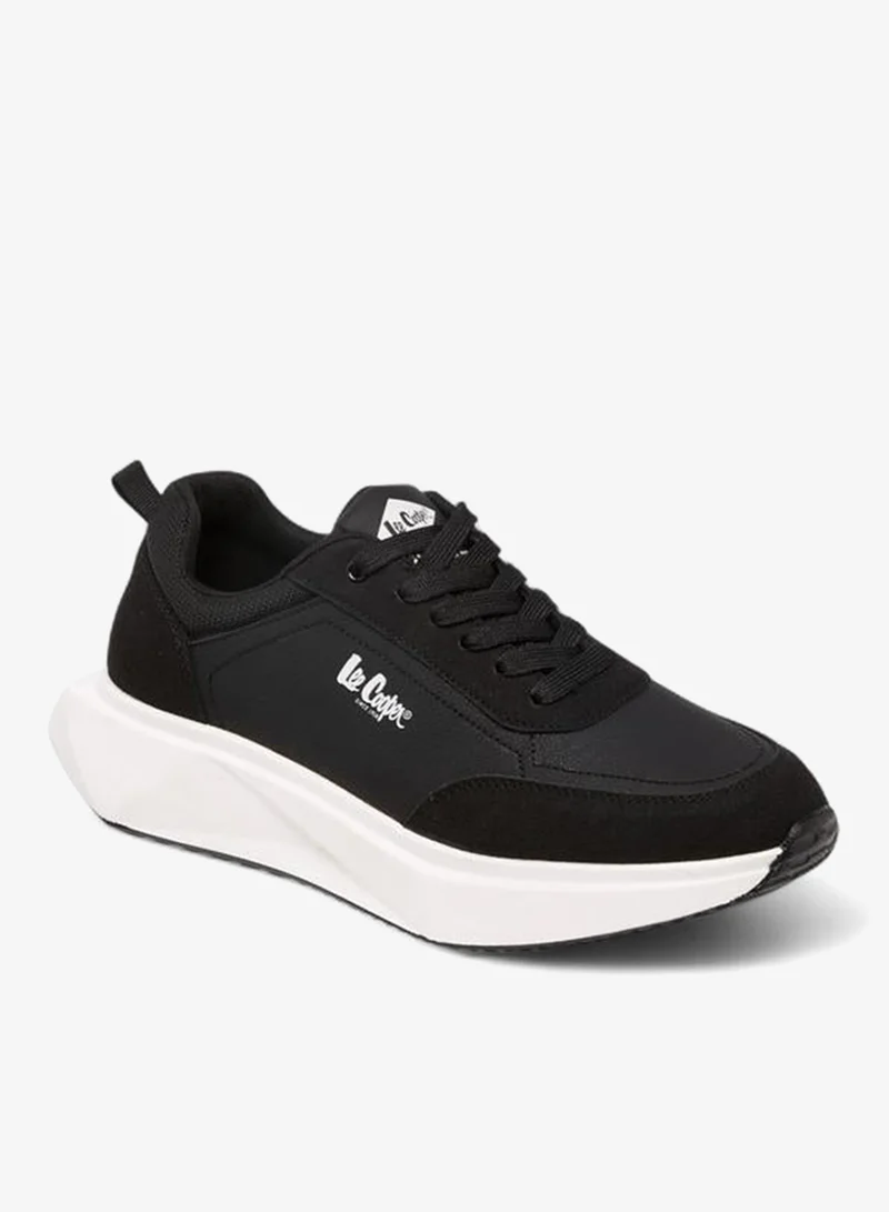 لي كوبر Men'S Panelled Lace-Up Sneakers With Pull Tabs
