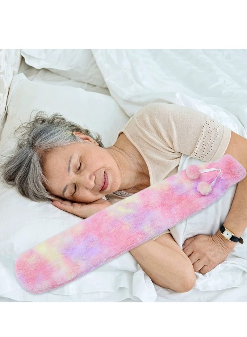 SOLARAE Long Hot Water Bottle Bed Warm Waist Warm Back Hot Water Bottle Rubber Hot Water Bottles Thermal Bags Long Strip Water Bags for Pain Relief Back Hand Legs 2L - Image 5