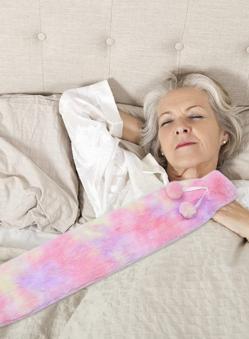 SOLARAE Long Hot Water Bottle Bed Warm Waist Warm Back Hot Water Bottle Rubber Hot Water Bottles Thermal Bags Long Strip Water Bags for Pain Relief Back Hand Legs 2L - Image 4