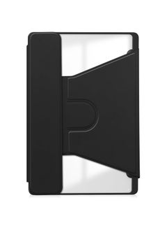 Phone case for Samsung Galaxy Tab S10 Ultra, soft leather pen tray design ultra-thin smart magnetic back, 360° rotating tri-fold stand case for Samsung Galaxy Tab S10 Ultra