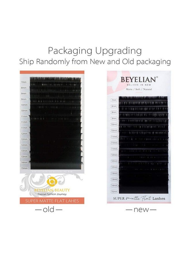 BEYELIAN رموش اصطناعية فردية 0.15 مم C Curl 10 مم رموش اصطناعية كلاسيكية غير لامعة للغاية رموش اصطناعية مسطحة بيضاوية الشكل خفيفة وناعمة ذات مظهر طبيعي للاستخدام في الصالونات الاحترافية - Image 3