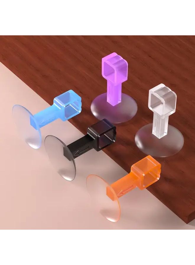 6pcs Assorted Colors Transparent Suction Cup Door Stop Anti Collision Wall Protection Pad - Image 5