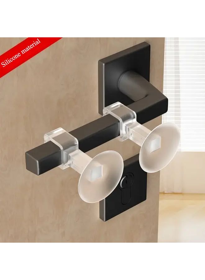 6pcs Assorted Colors Transparent Suction Cup Door Stop Anti Collision Wall Protection Pad - Image 1