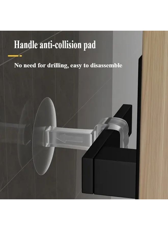 6pcs Assorted Colors Transparent Suction Cup Door Stop Anti Collision Wall Protection Pad - Image 2