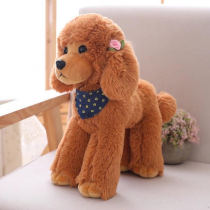 OPHRBU Poodle Plush Toys Soft and Cute Poodle Plush Toys Pillows Cushions The Best Gift for Your Family and Friends 1 pc Yellow 12 inches - Image 3