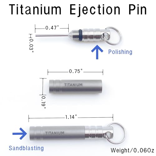 LXQQFUN Titanium SIM Card Tray Removal Tools, Eject Pins Tools, Ejector Pins Needle Remover, EDC Portable Key Pendant - Image 2