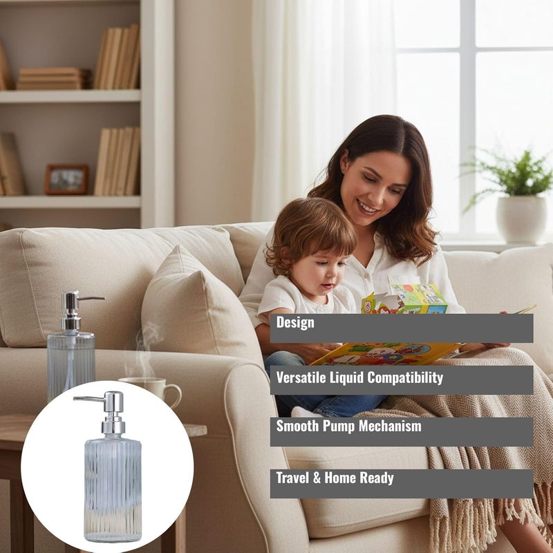 Refillable Glass Hand Sanitizer Bottle for Travel Home and Hotel Use - Image 2
